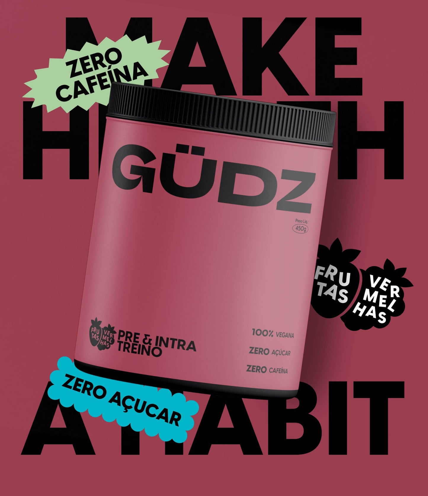 Pré & Intra Treino 450G Frutas Vermelhas