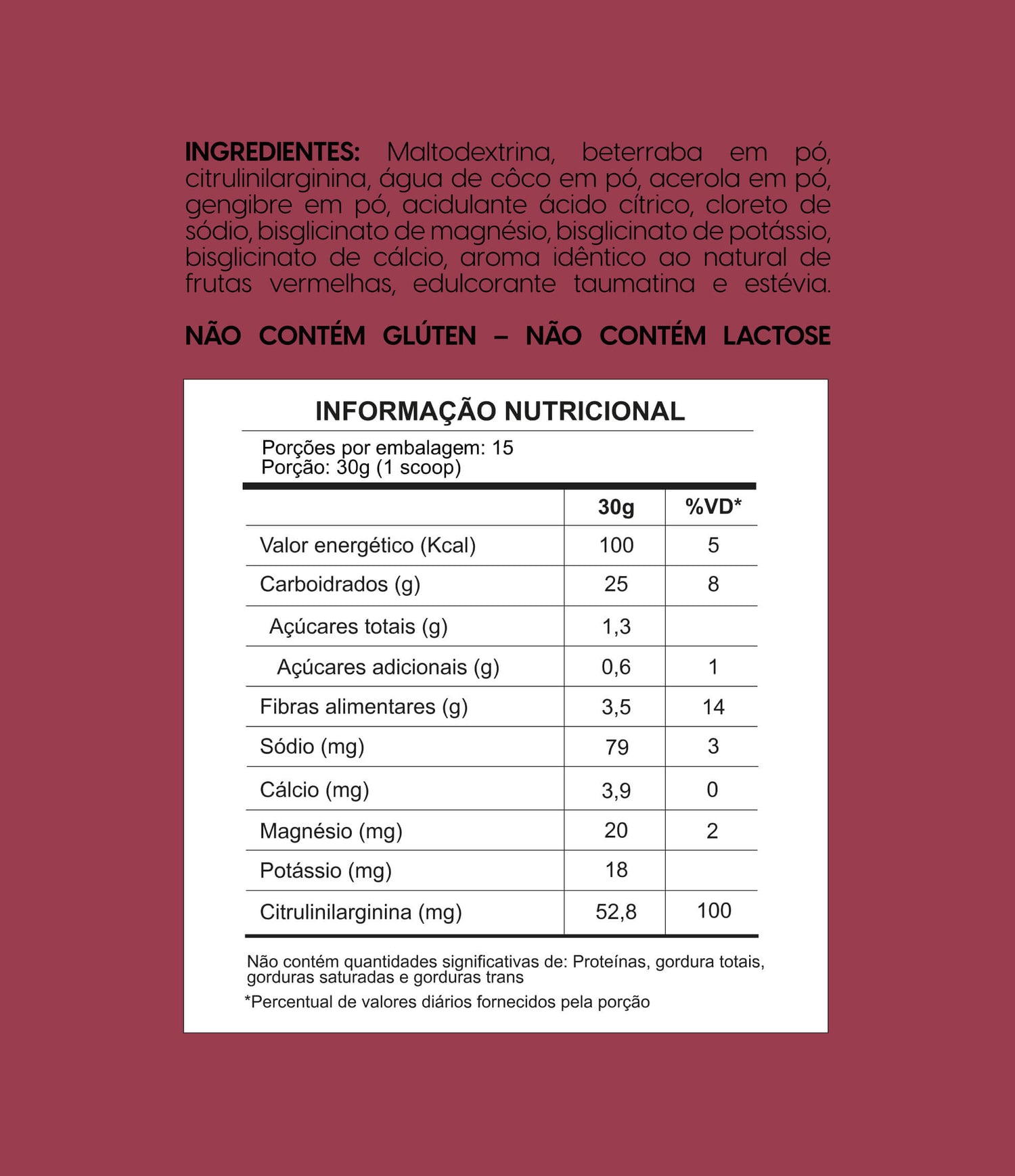 Pré & Intra Treino 450G Frutas Vermelhas